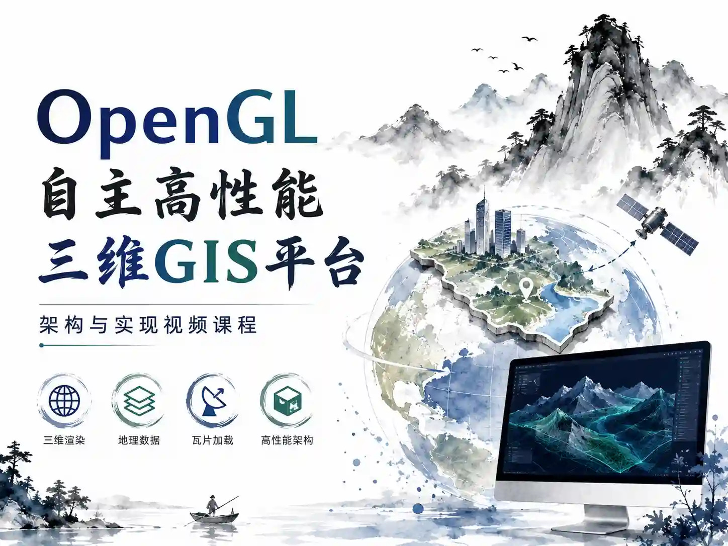 OpenGL-自主高性能三维GIS平台架构与实现视频课程